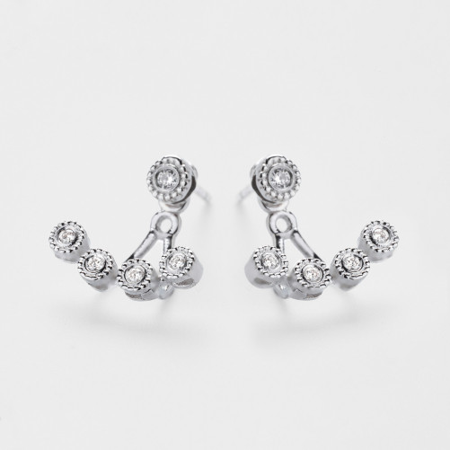 Pendientes regulables en altura de oro y diamantes