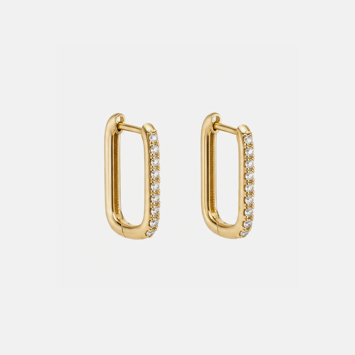 Criolla Oro 9 Kts-Rectangular Circonitas