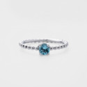 Anillo Oro 18k Topacio Azul Anillo Oro 18k Topacio Azul